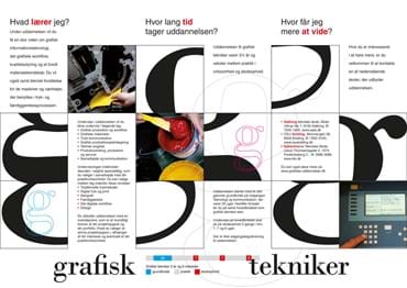 Grafisk designforslag til brochure for
Det faglige udvalg for de grafiske uddannelser