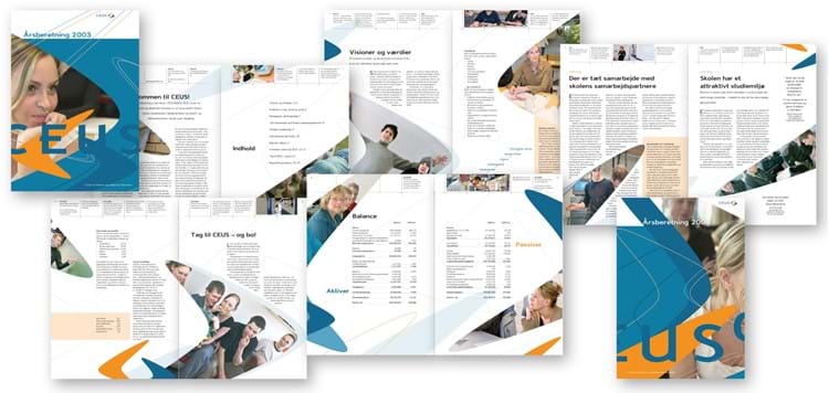 Layout og grafisk design. Årsberetning for CEUS, Center for Erhverv og Uddannelse Storstrøm.