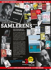 Samlerens Bogklub annonce i Politiken
Grafisk design af annonce for Samlerens Bogklub, Gyldendals bogklubber